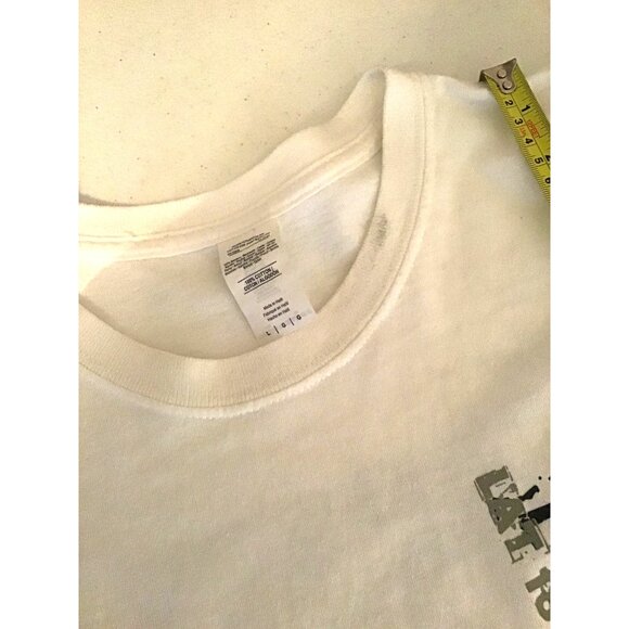ST. THOMAS- MENS WHITE COTTON GRPAHIC CREW NECK SHORT SLEEVE T-SHIRT SIZE LARGE - Picture 6 of 7